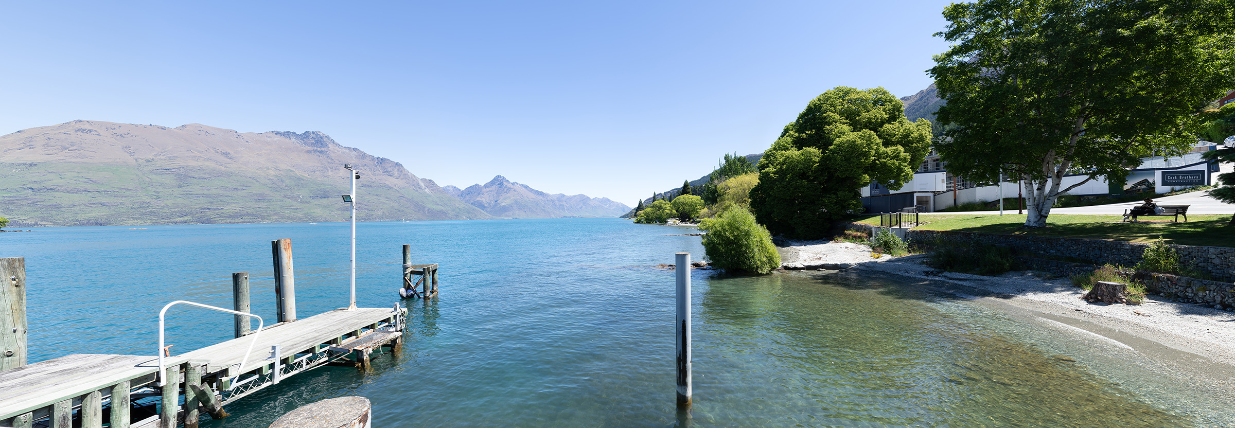 Visual Simulation / Photo Simulation for Te Arawai Wharf Queenstown New Zealand. Prepared by Method Visual, New Zealand. Existing View